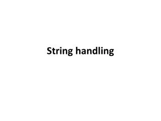 String handling
