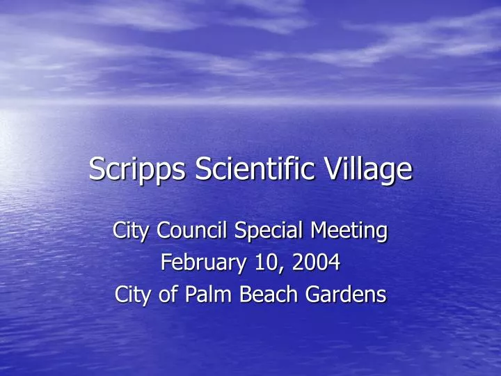 scripps scientific village