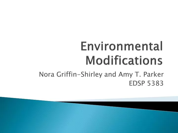 environmental modifications