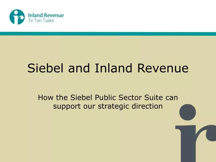siebel and inland revenue