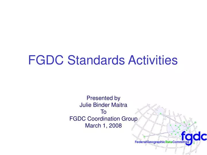 fgdc standards activities