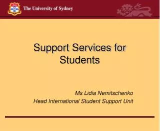 Support Services for Students