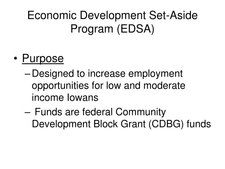 economic development set aside program edsa