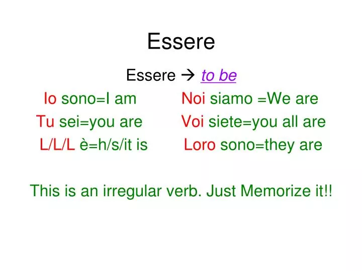 essere