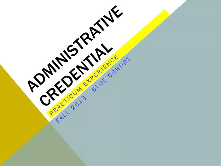 administrative credential