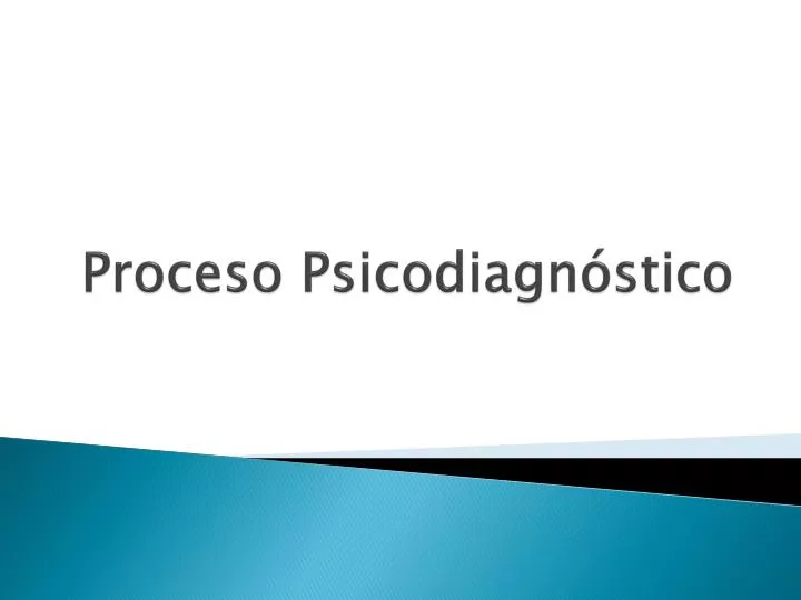 proceso psicodiagn stico