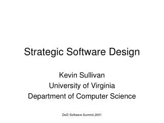 Strategic Software Design
