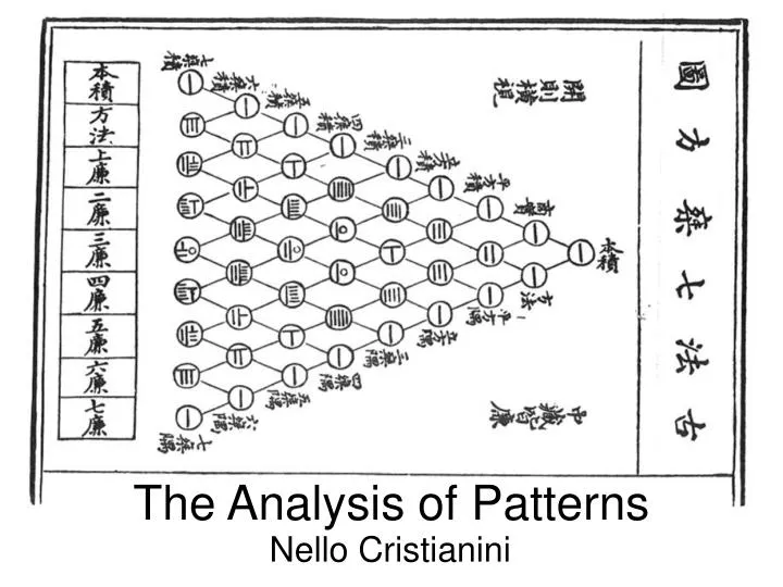 the analysis of patterns