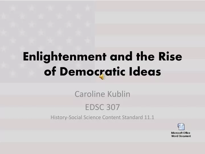 enlightenment and the rise of democratic ideas