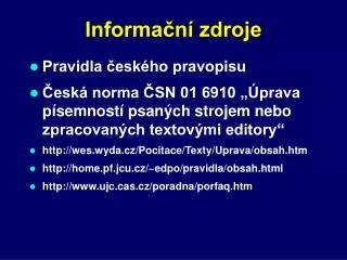 informa n zdroje
