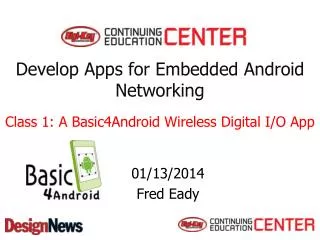 Develop Apps for Embedded Android Networking