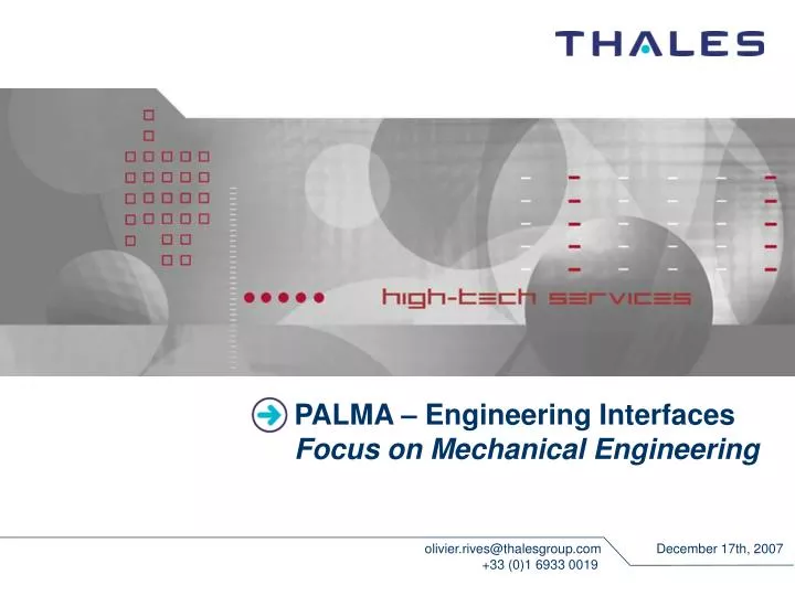 palma engineering interfaces focus on mechanical engineering
