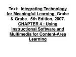 Technology for Instruction - slide 1