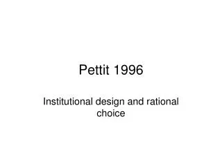 pettit 1996