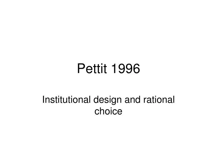 pettit 1996