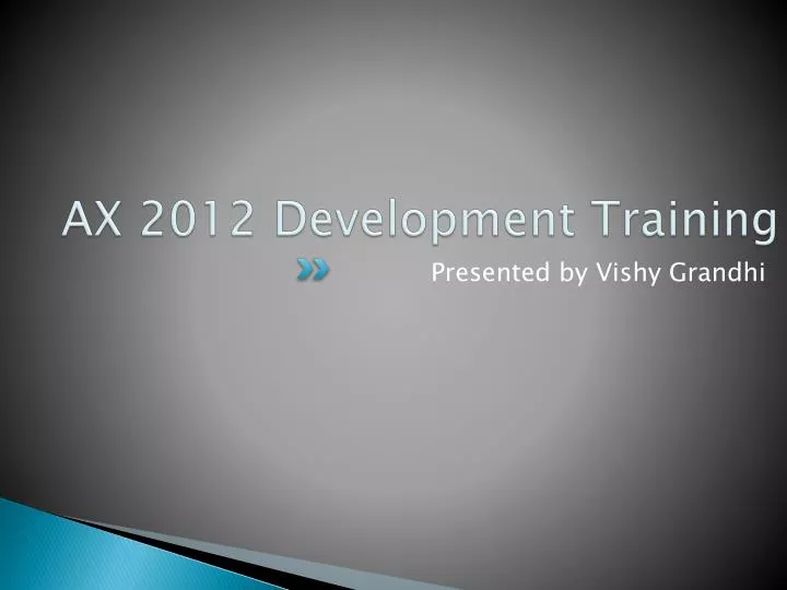 ax 2012 development training