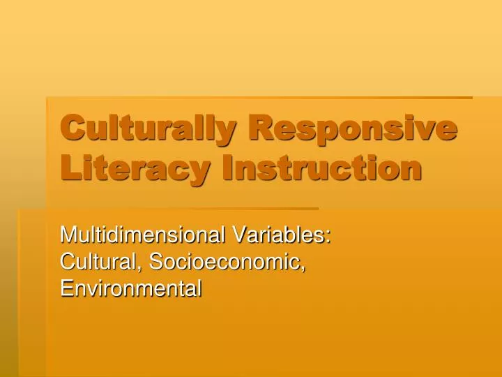 culturally responsive literacy instruction
