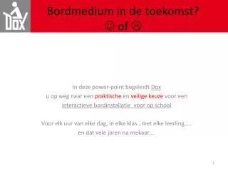 bordmedium in de toekomst of