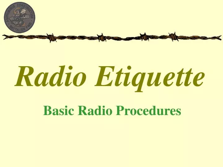 radio etiquette