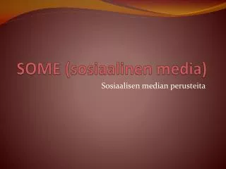 some sosiaalinen media
