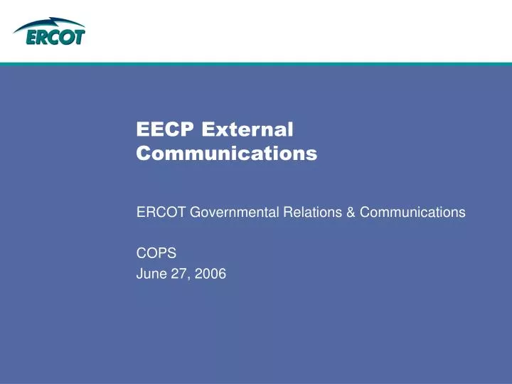 eecp external communications