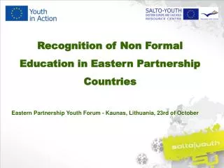 Recognition of Non Formal Education in Eastern Partnership Countries