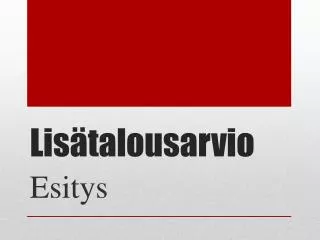 lis talousarvio