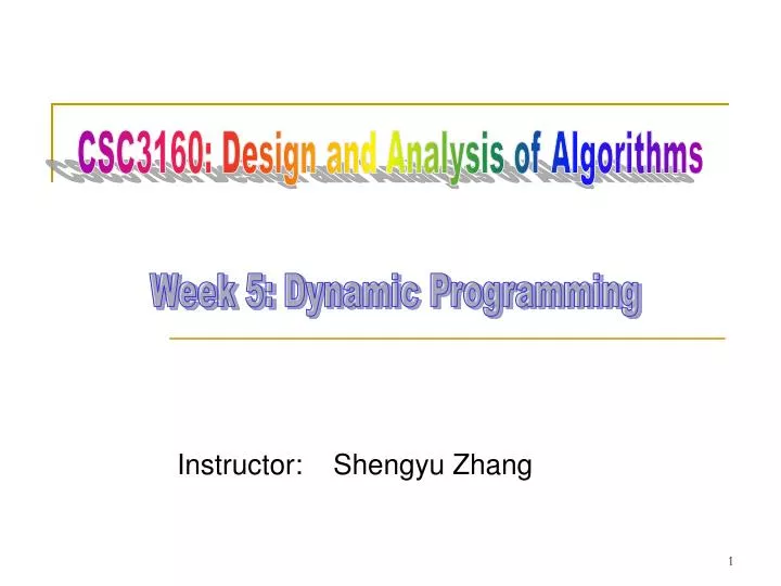 instructor shengyu zhang