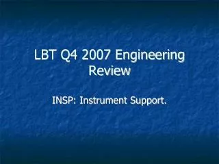 insp instrument support