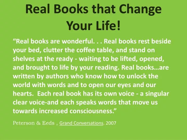 real books that change your life