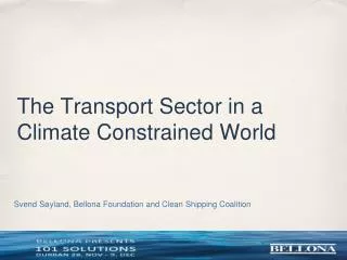 The Transport Sector in a Climate Constrained World