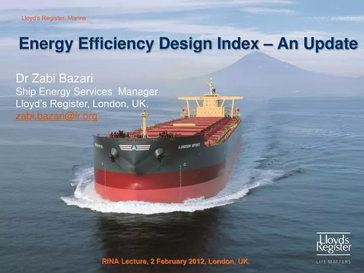 energy efficiency design index an update