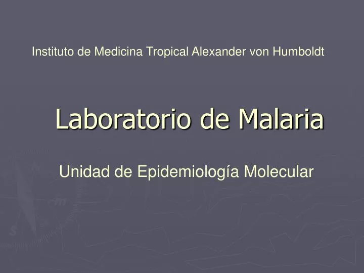 laboratorio de malaria