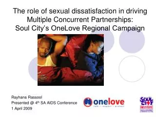 Rayhana Rassool Presented @ 4 th SA AIDS Conference 1 April 2009