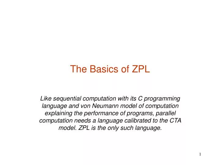 the basics of zpl