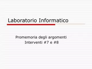 laboratorio informatico