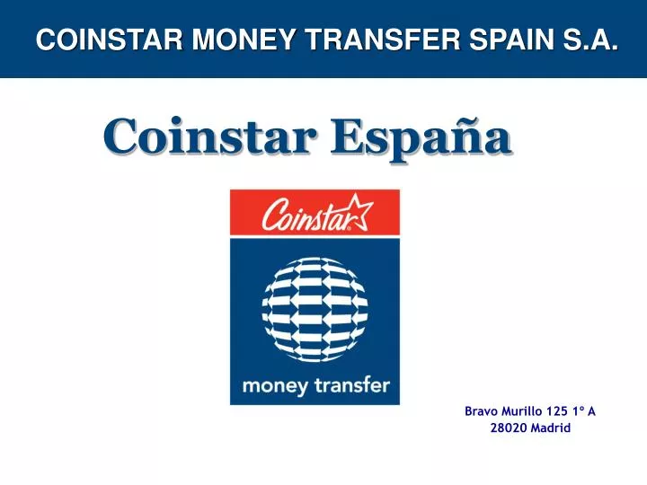 coinstar money transfer spain s a