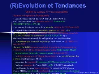 r evolution et tendances