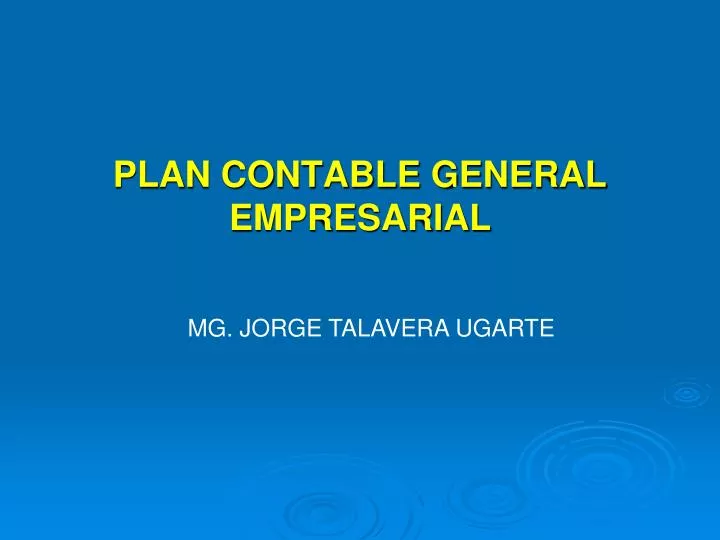 plan contable general empresarial
