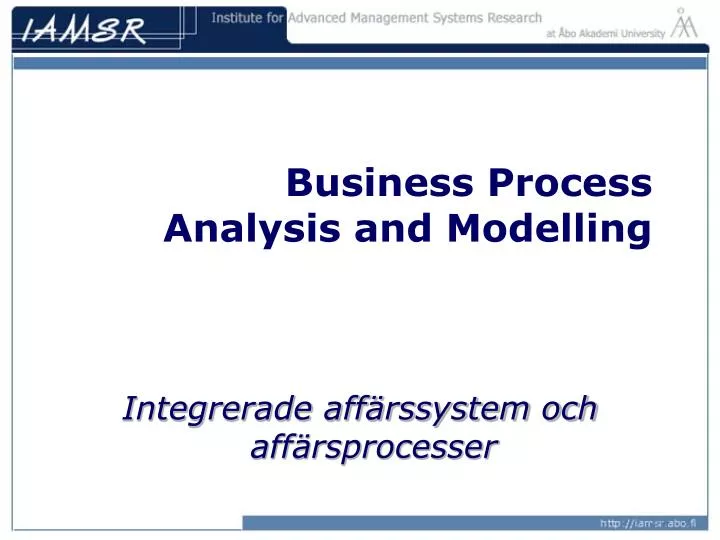 business process analysis and modelling