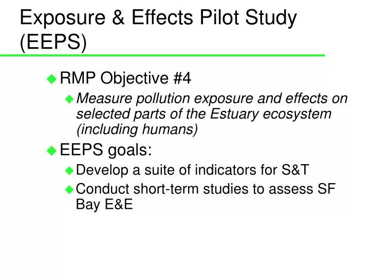 exposure effects pilot study eeps