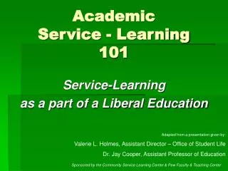 Academic Service - Learning 101