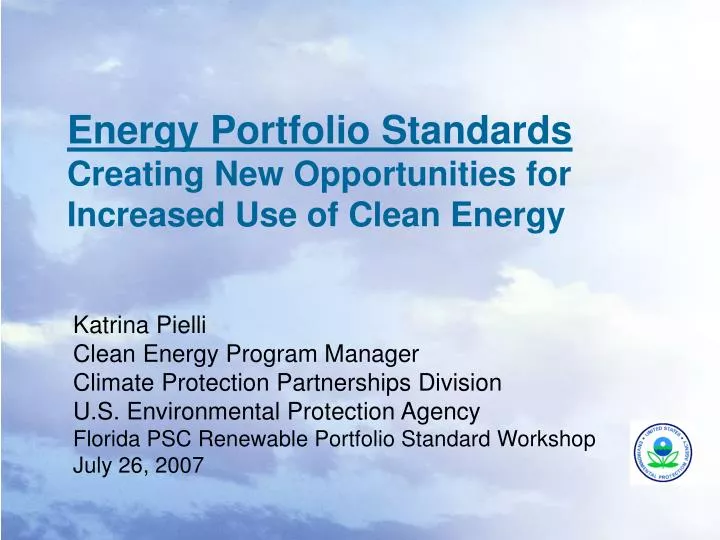 energy portfolio standards creating new opportunities for increased use of clean energy
