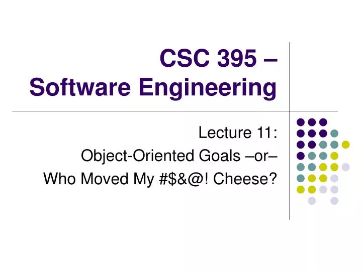 csc 395 software engineering