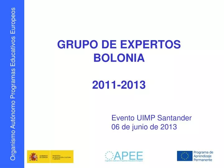 grupo de expertos bolonia 2011 2013
