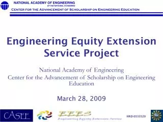 Engineering Equity Extension Service Project