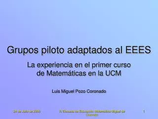 grupos piloto adaptados al eees