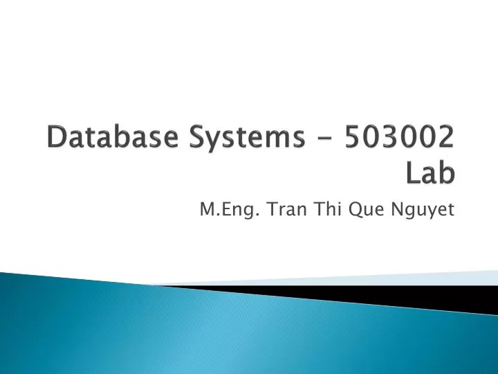 database systems 503002 lab