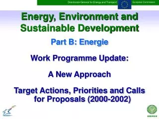 Energy, Environment and Sustainable Development