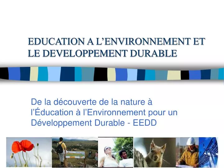 education a l environnement et le developpement durable